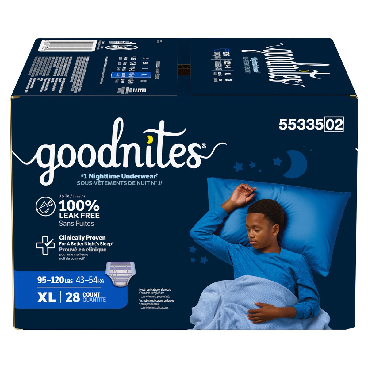 slide 1 of 13, Goodnites Boys'' Nighttime Bedwetting Underwear, Size Extra Large (95-140+ lbs), 28 Ct, 28 ct