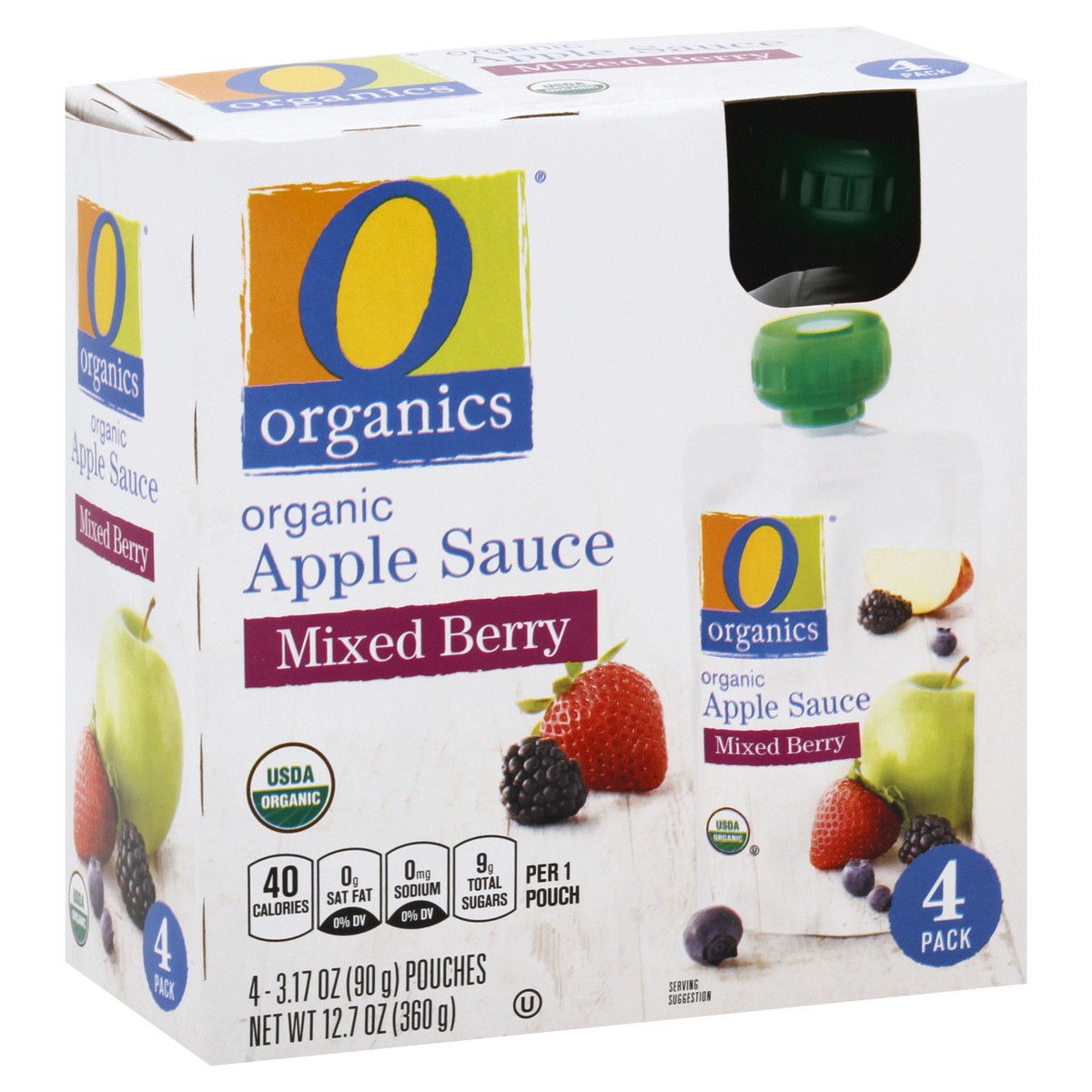 slide 2 of 13, Organics Apple Sauce 4 ea, 4 ct