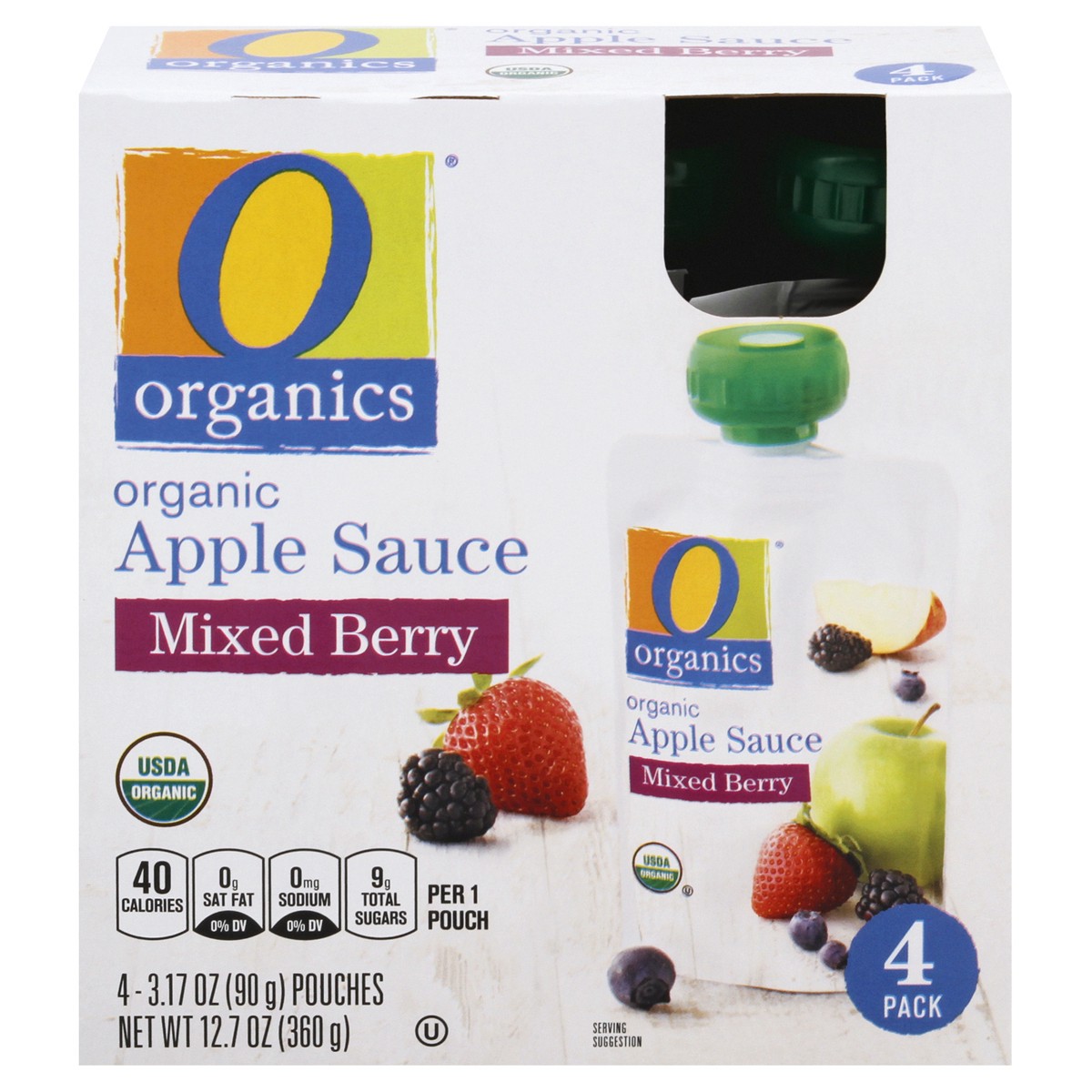 slide 1 of 13, Organics Apple Sauce 4 ea, 4 ct