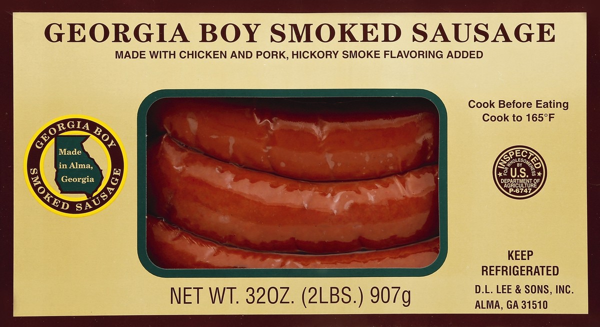 slide 4 of 4, Georgia Boy Smoked Sausage, 32 oz