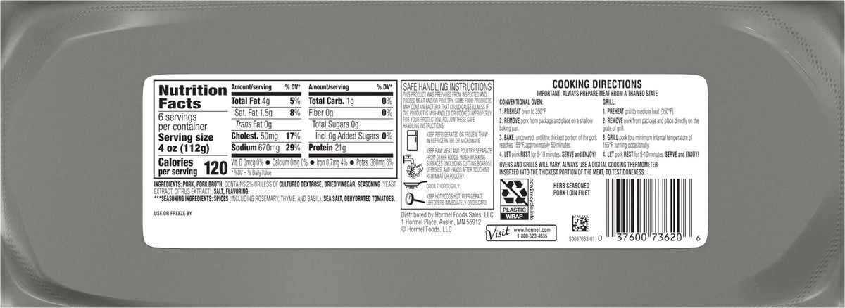 slide 2 of 11, HORMEL ALWAYS TENDER Herb Dry Seasoned Pork Filet, 24 oz