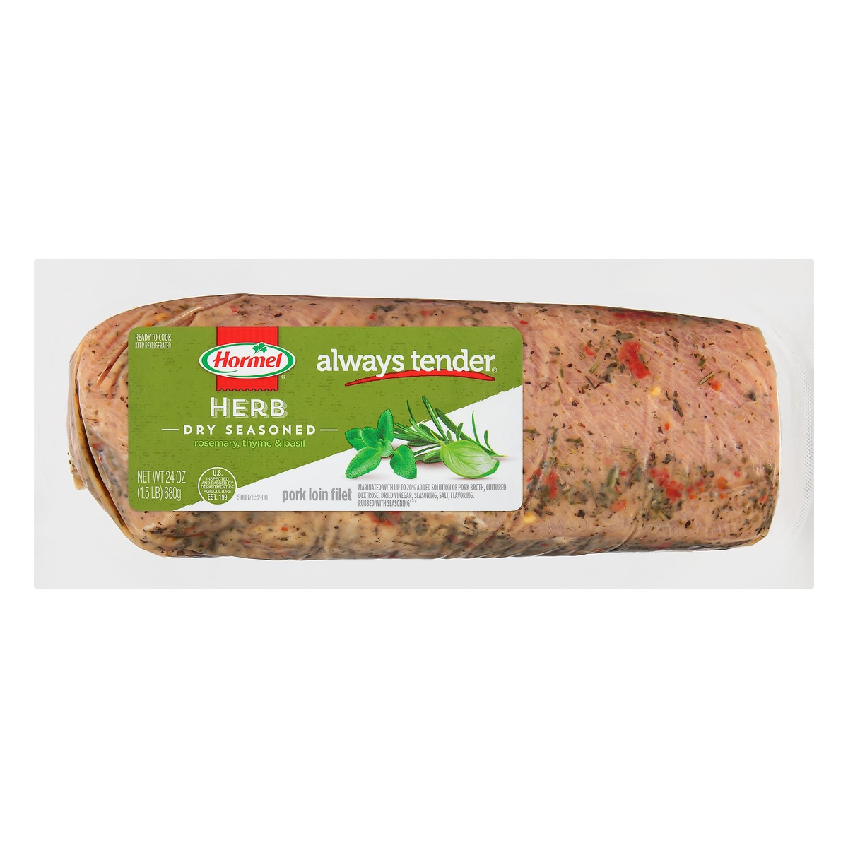 slide 1 of 1, Hormel Herb Dry Seasoned Pork Loin Filet - 24oz, 