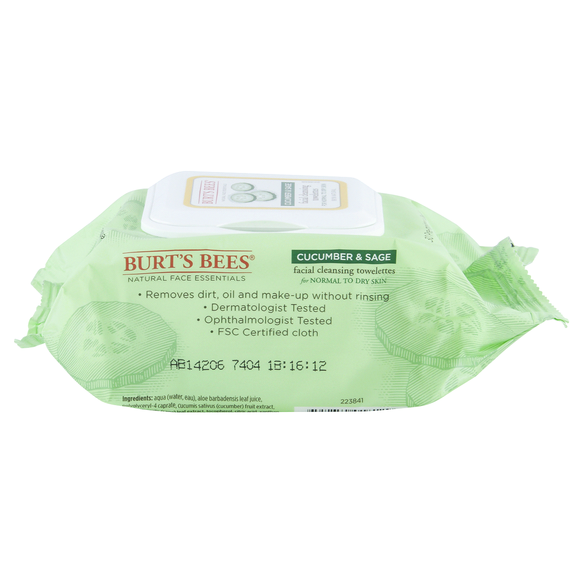 slide 44 of 134, Burt's Bees Normal To Dry Skin Facial Cleansing Towelettes With Cucumber & Sage Extracts, 30 ct
