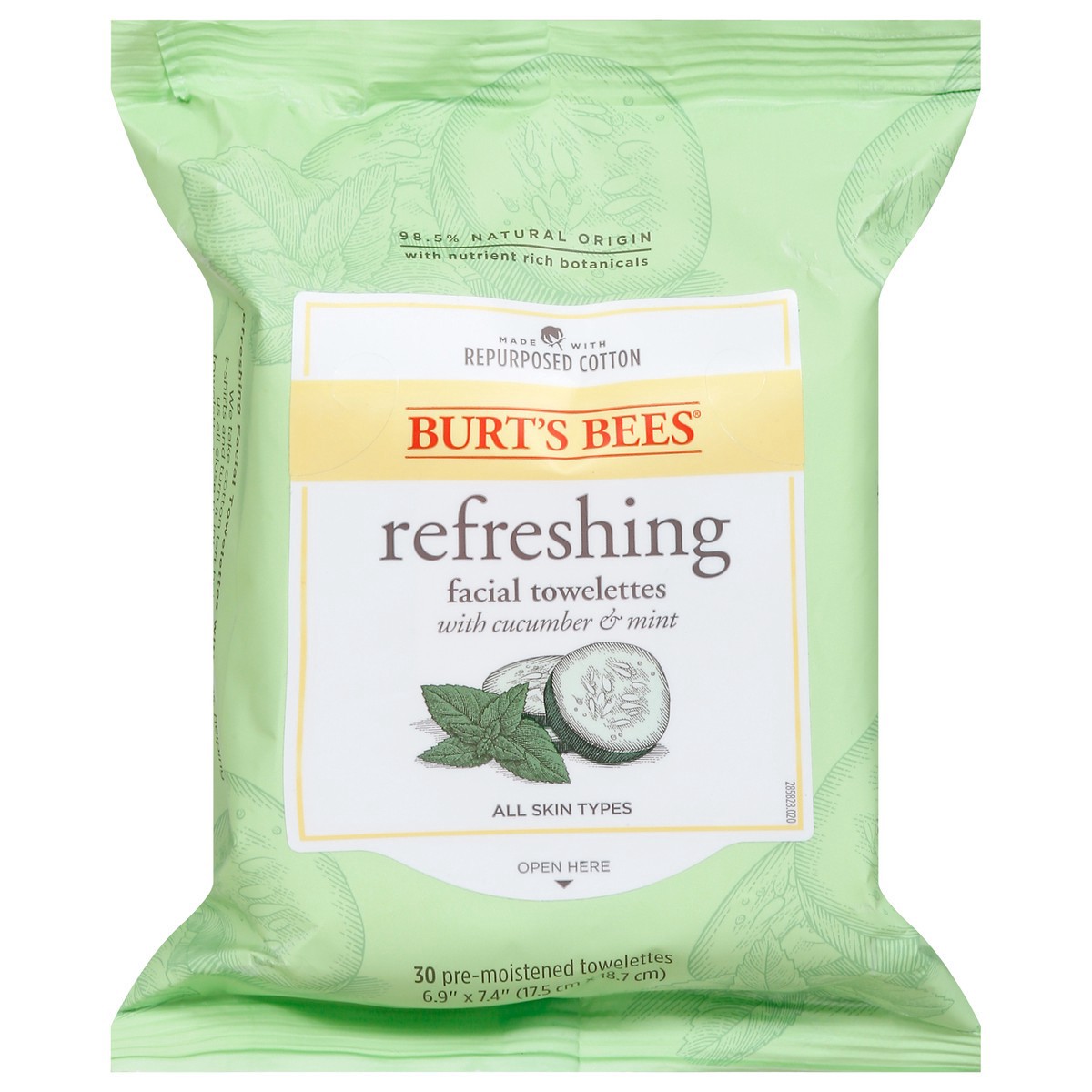 slide 1 of 134, Burt's Bees Normal To Dry Skin Facial Cleansing Towelettes With Cucumber & Sage Extracts, 30 ct