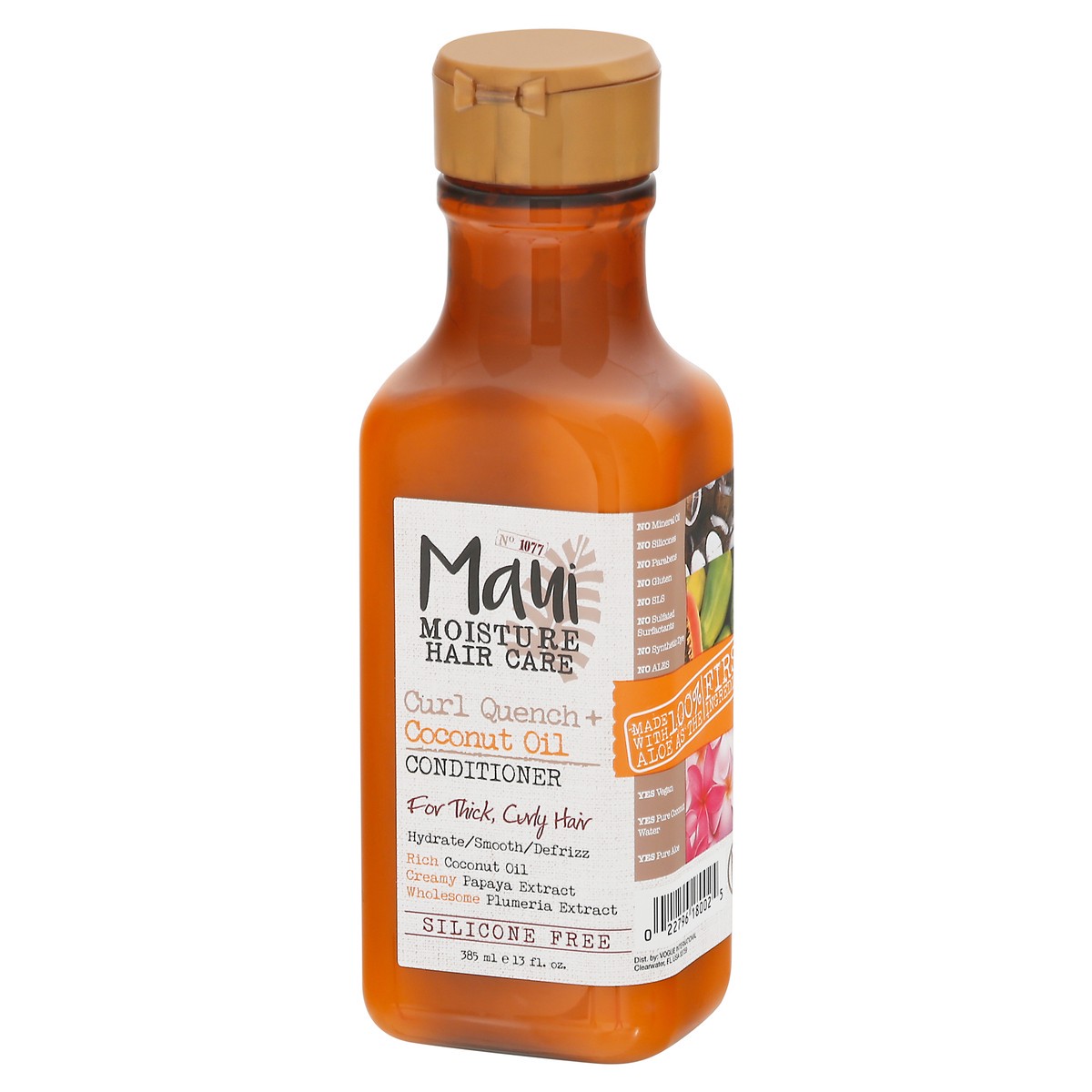 slide 4 of 9, Maui Moisture Curl Quench + Coconut Oil Curl-Defining Anti-Frizz Conditioner to Hydrate and Detangle Tight Curly Hair, Softening Conditioner, Vegan, Silicone & Paraben-Free, 13 Fl Oz, 13 fl oz