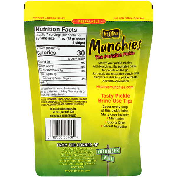 slide 2 of 17, Mt. Olive Munchies Bread & Butter Pickle Chips, 11.8 fl oz