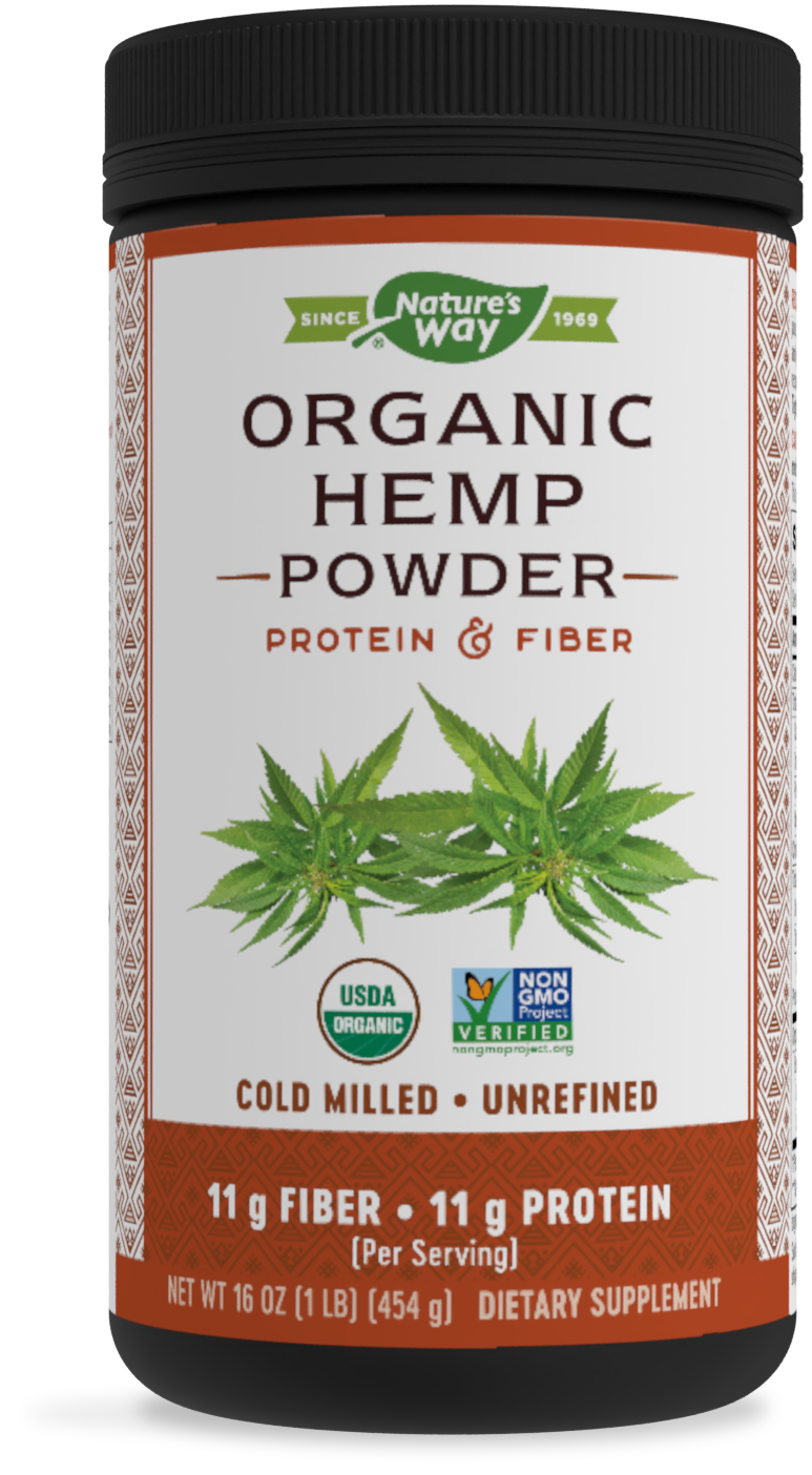 slide 1 of 4, Nature's Way Organic Hemp Powder Protein & Fiber, Highest Quality, Cold-Milled, Unrefined, 16 Oz, 16 oz