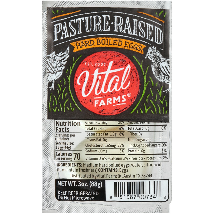 slide 2 of 5, Vital Farms Hard Boiled Eggs, 2 ct