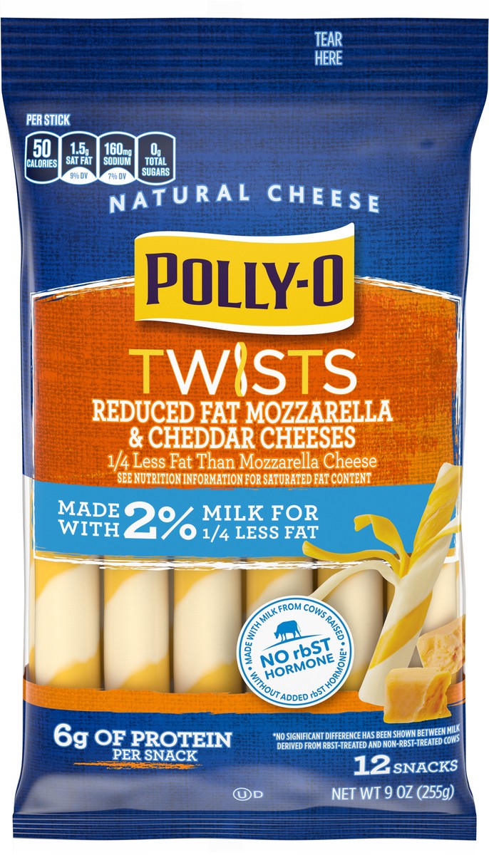 slide 10 of 10, Kraft Polly Twists 2%, 9 oz