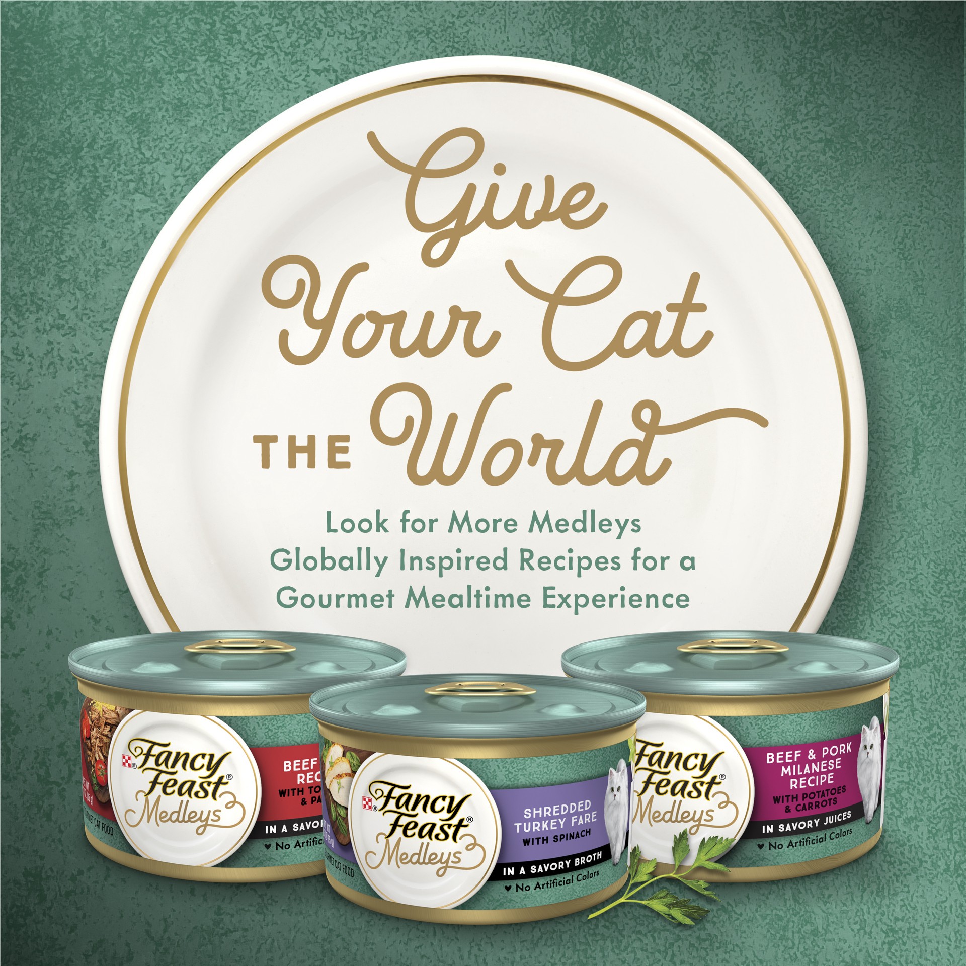 slide 5 of 6, Fancy Feast Purina Fancy Feast Wet Cat Food, Medleys Tender Turkey Primavera With Tomatoes, Carrots and Spinach in Broth, 3 oz