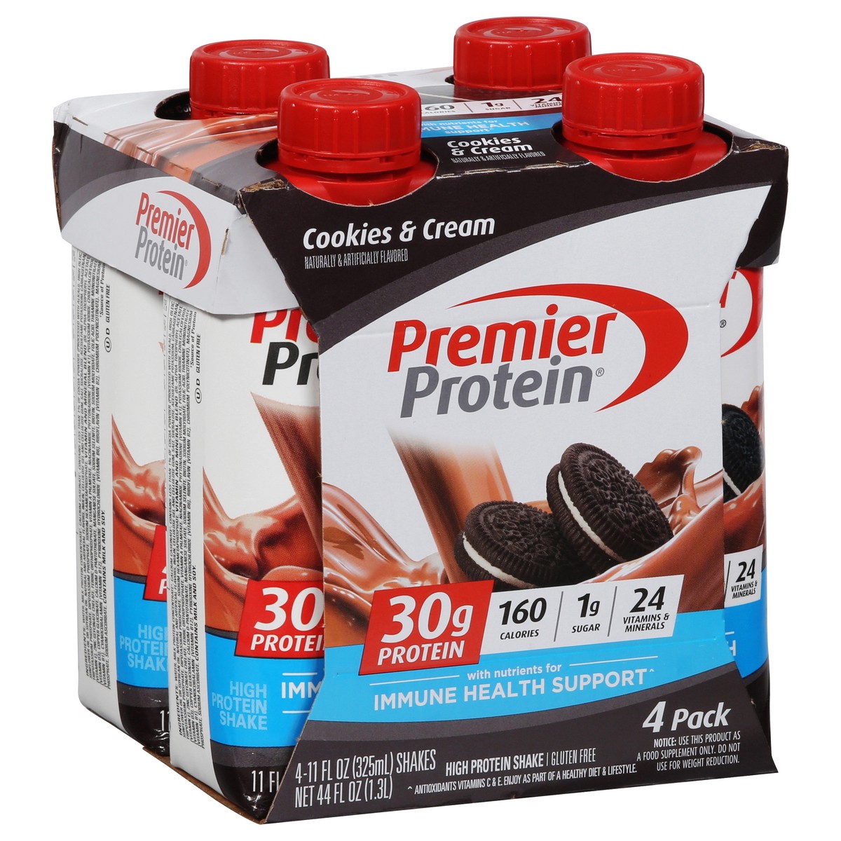 slide 2 of 13, Premier Protein Nutritional Shake - Cookies & Cream - 11 fl oz/4pk, 4 ct; 11 fl oz