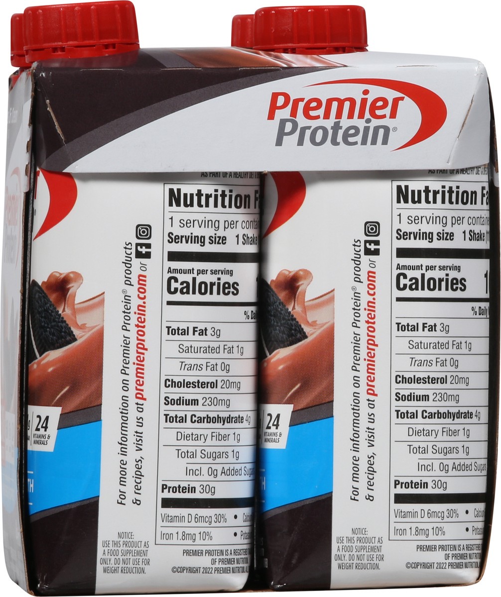 slide 3 of 13, Premier Protein Nutritional Shake - Cookies & Cream - 11 fl oz/4pk, 4 ct; 11 fl oz