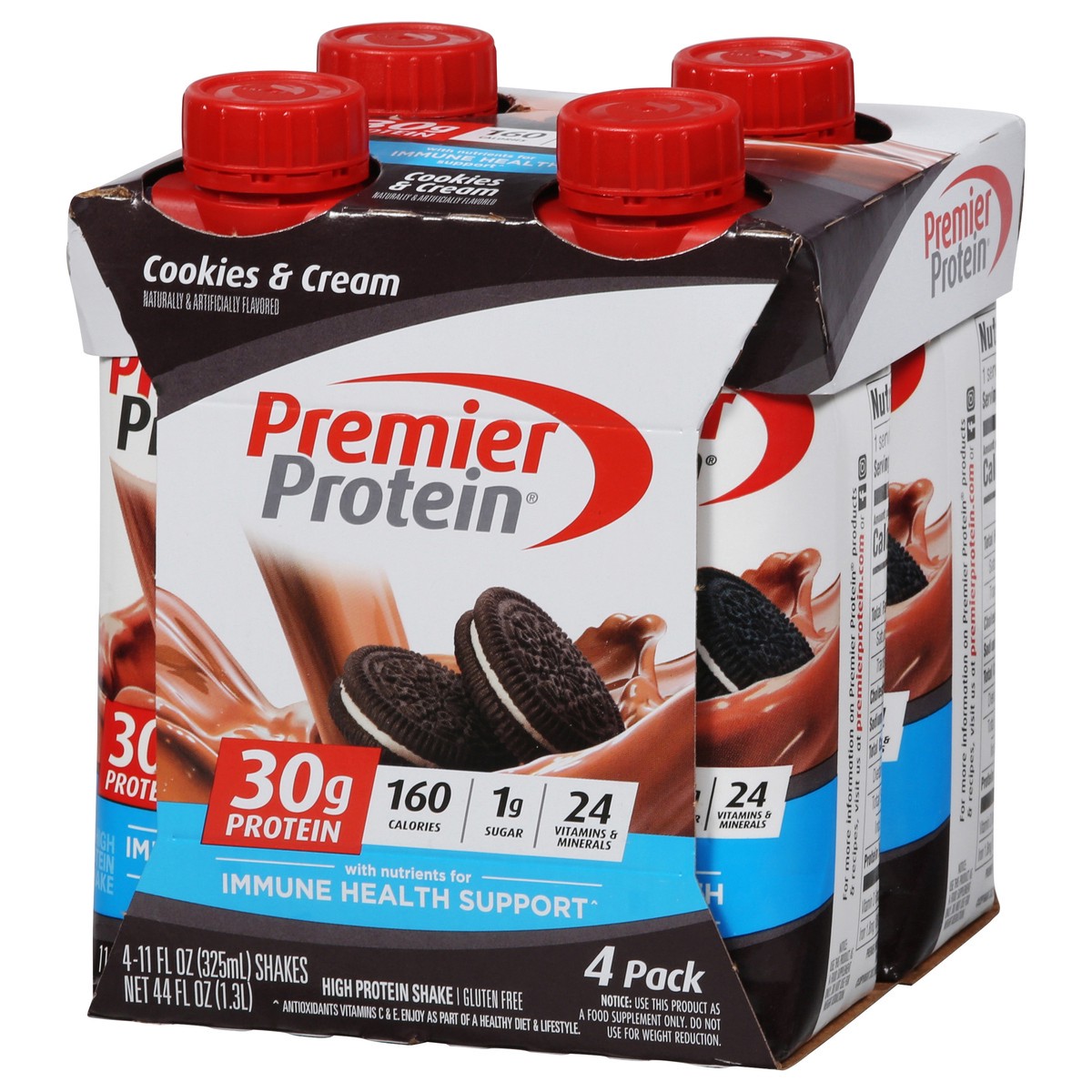 slide 11 of 13, Premier Protein Nutritional Shake - Cookies & Cream - 11 fl oz/4pk, 4 ct; 11 fl oz
