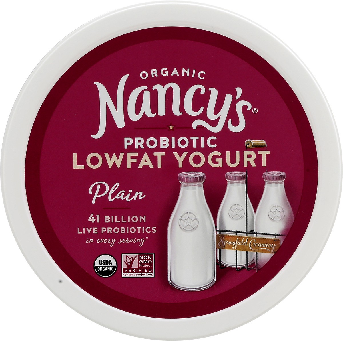 slide 12 of 13, Nancy's Organic Probiotic Lowfat Plain Yogurt 32 oz, 32 oz