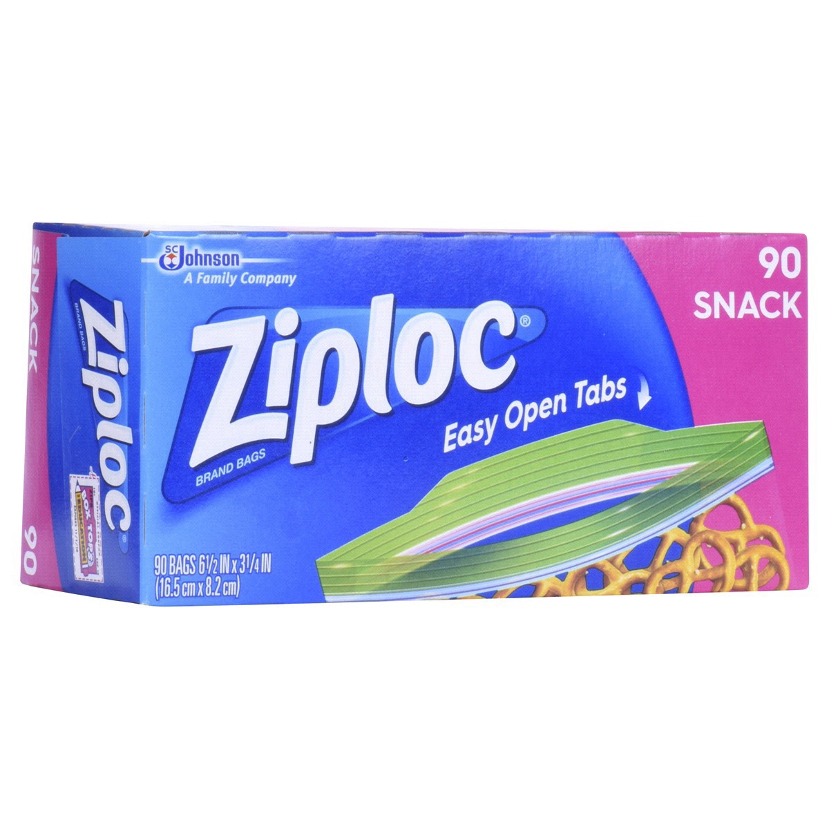 slide 7 of 9, Ziploc Snack Bags with EasyGuide™ Texture, 90 Count, 90 ct