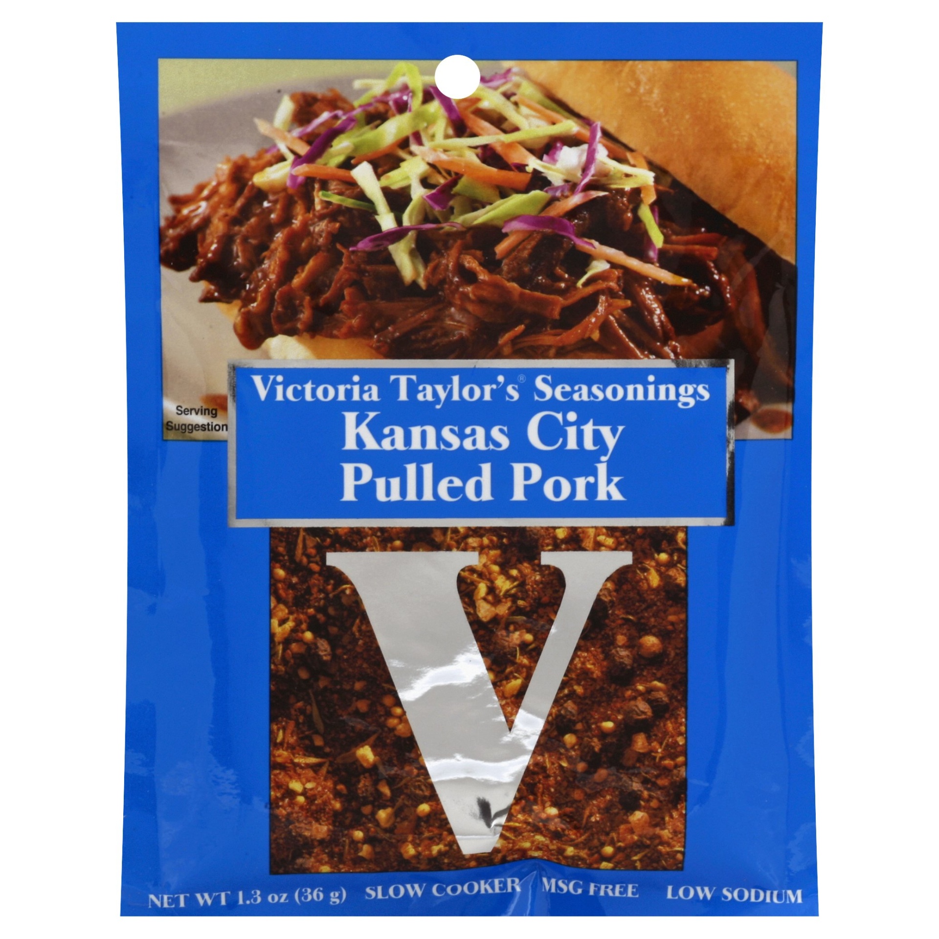 slide 1 of 1, Victoria Taylor's Seasonings Kansas City Pulled Pork, 1.3 oz