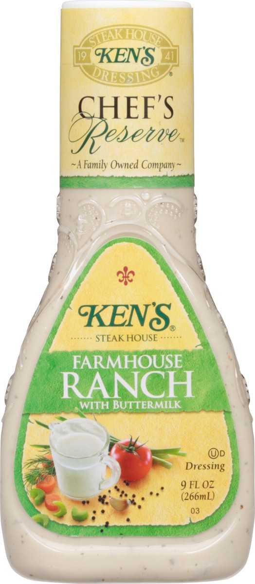 slide 7 of 11, Ken's Steak House Chef's Reserve Farmhouse Ranch with Buttermilk Dressing 9 fl oz, 9 fl oz