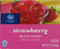 slide 1 of 1, Kroger Strawberry Gelatin Dessert, 3 oz