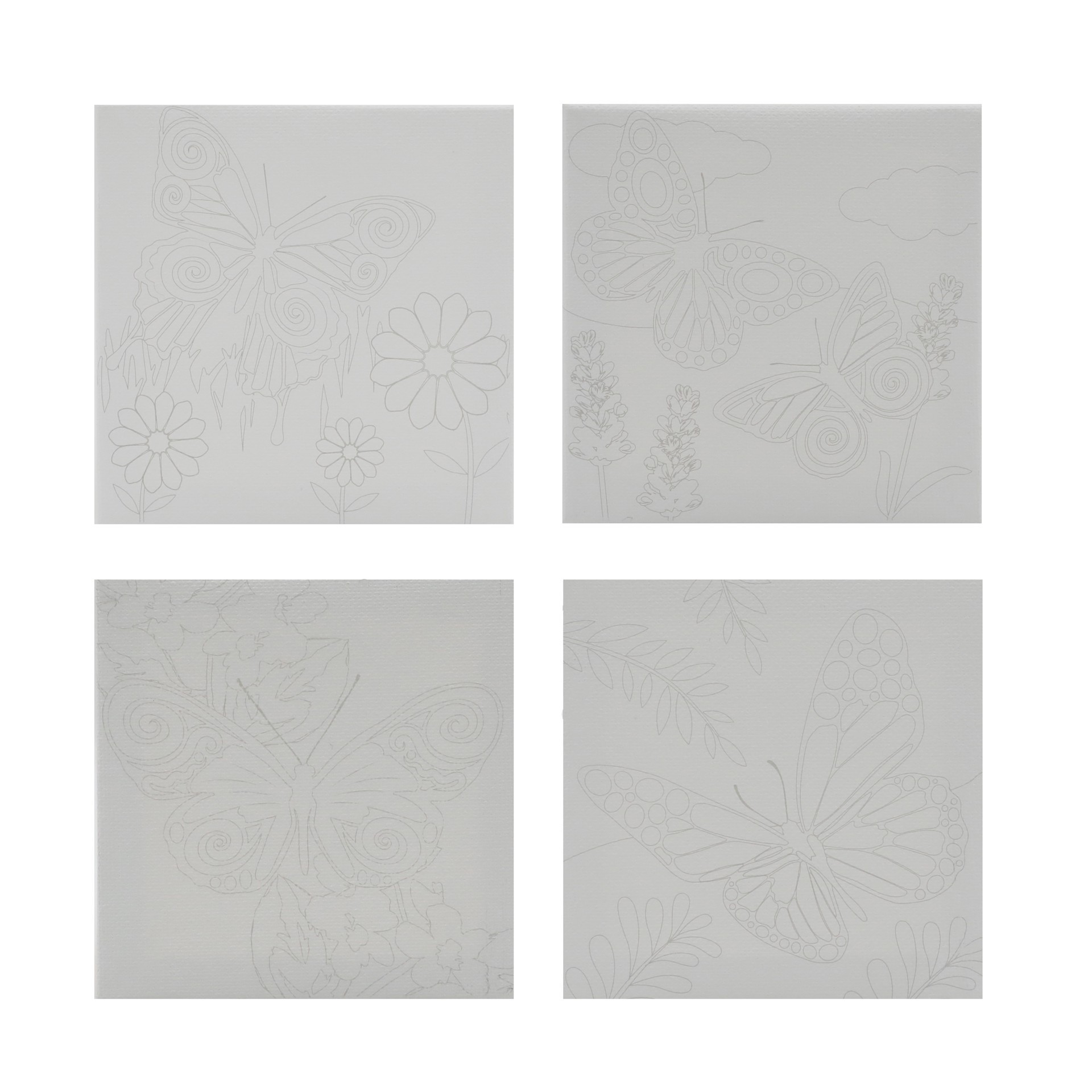 slide 6 of 8, Butterflies Mini Canvas Painting Kit By Craft Smart, 4 in x 4 in