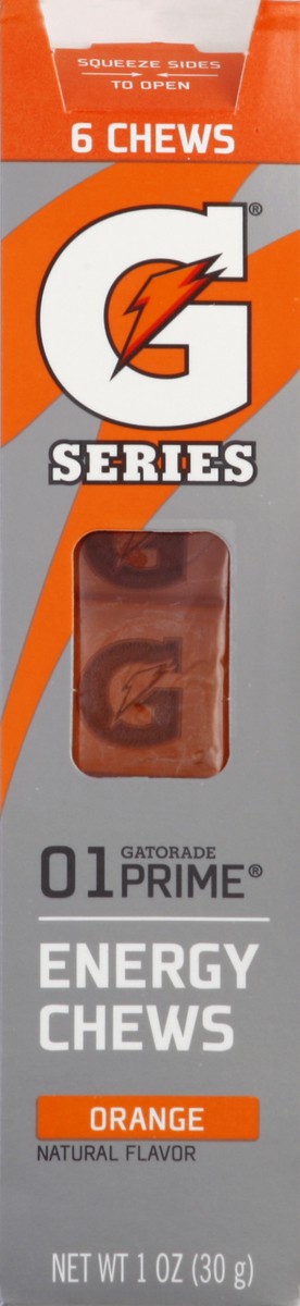 slide 5 of 6, Gatorade G Series Prime Orange Energy Chews, 1 oz