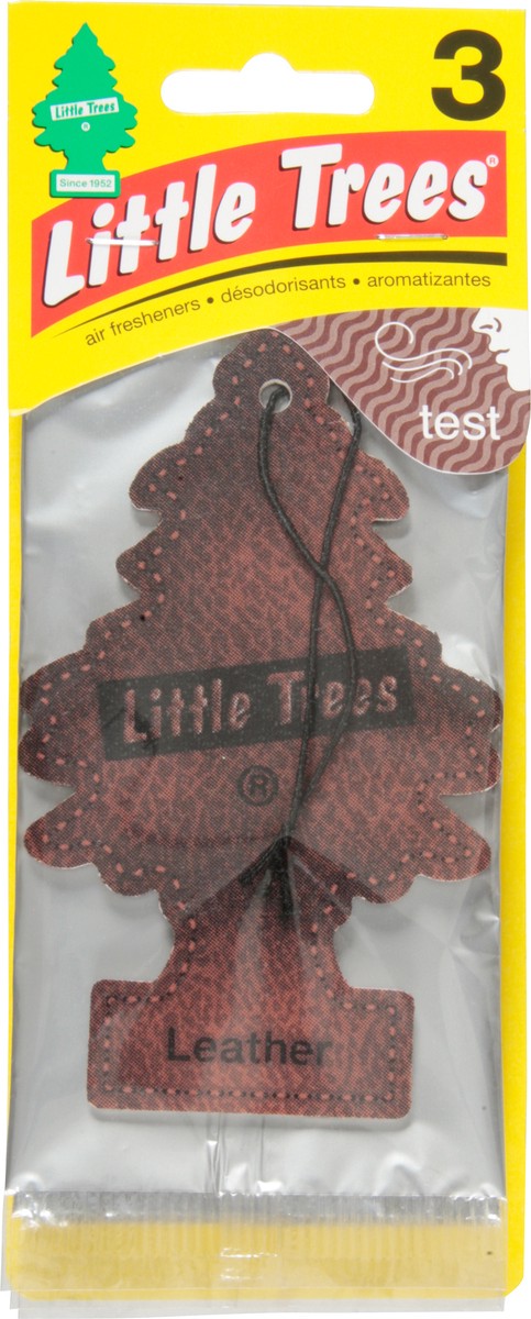 slide 3 of 7, Little Trees Leather Air Fresheners 3 ea, 3 ct