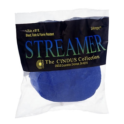 slide 1 of 1, Cindus Crepe Streamers - Royal Blue, 81 ft