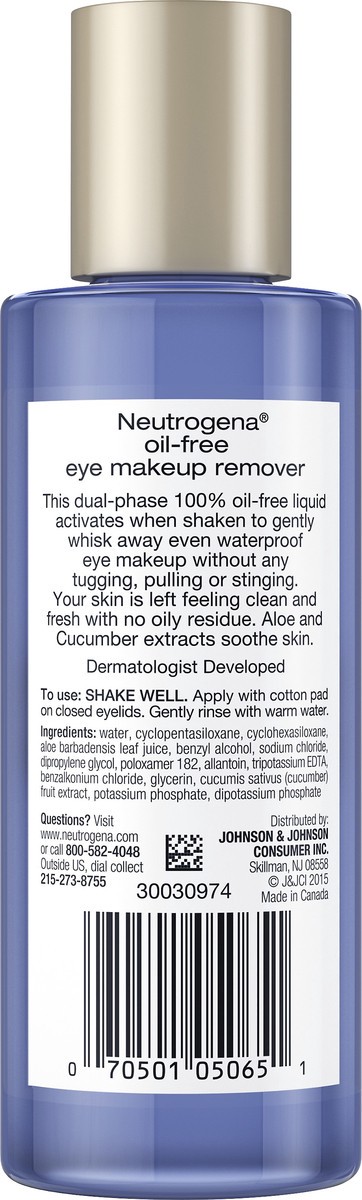 slide 6 of 7, Neutrogena Oil-Free Gentle Liquid Eye Makeup Remover - 5.5 fl oz, 5.5 fl oz