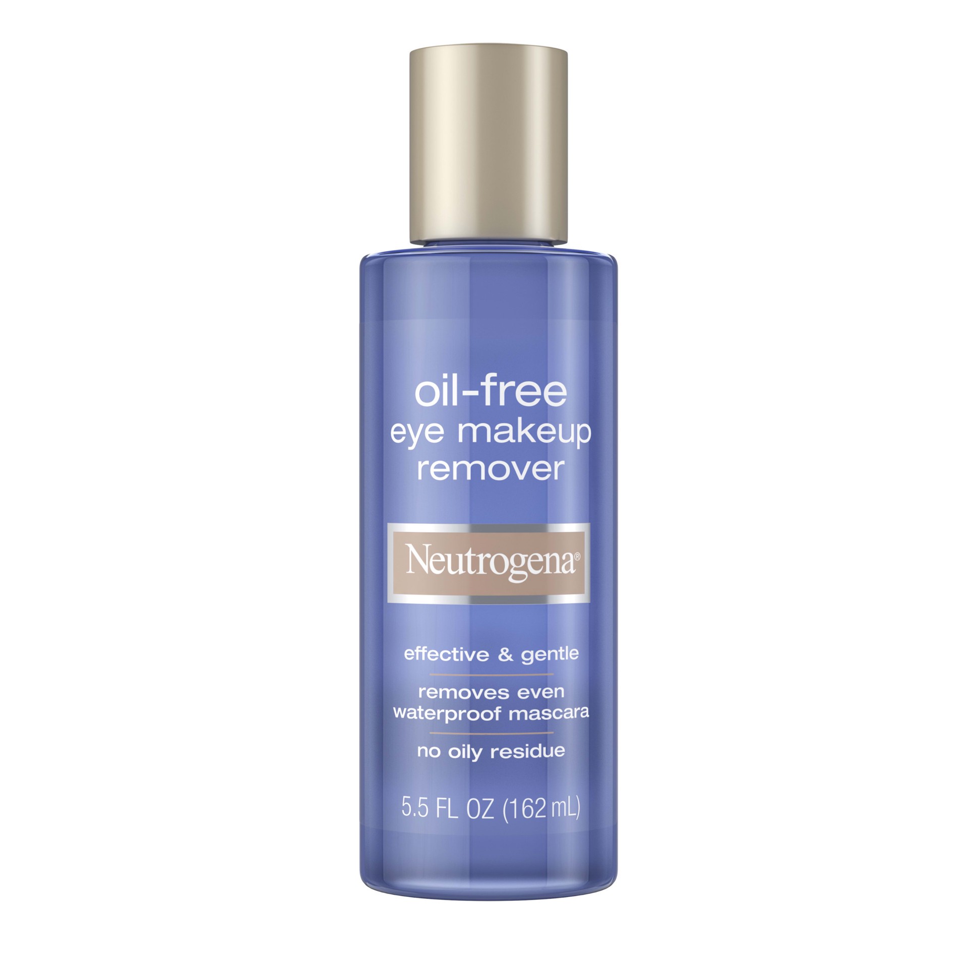 slide 1 of 7, Neutrogena Oil-Free Non-Greasy Gentle Liquid Eye Makeup Remover, Residue-Free, Skin-Soothing Lightweight Makeup Remover Solution for Waterproof Mascara, Aloe & Cucumber Extract, 5.5 Fl. Oz, 5.5 fl oz