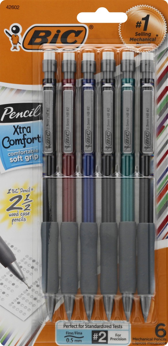 slide 9 of 11, BIC Pencil Xtra Comfort, 6 ct