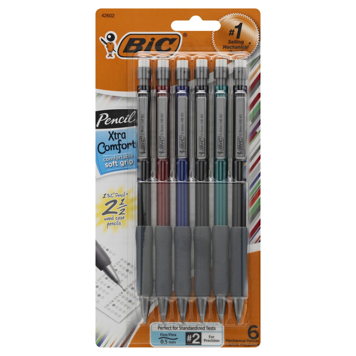 slide 1 of 11, BIC Pencil Xtra Comfort, 6 ct