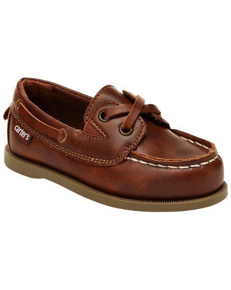 slide 1 of 5, Carter's Carters Kid Boat Shoes Brown 13, 1 ct