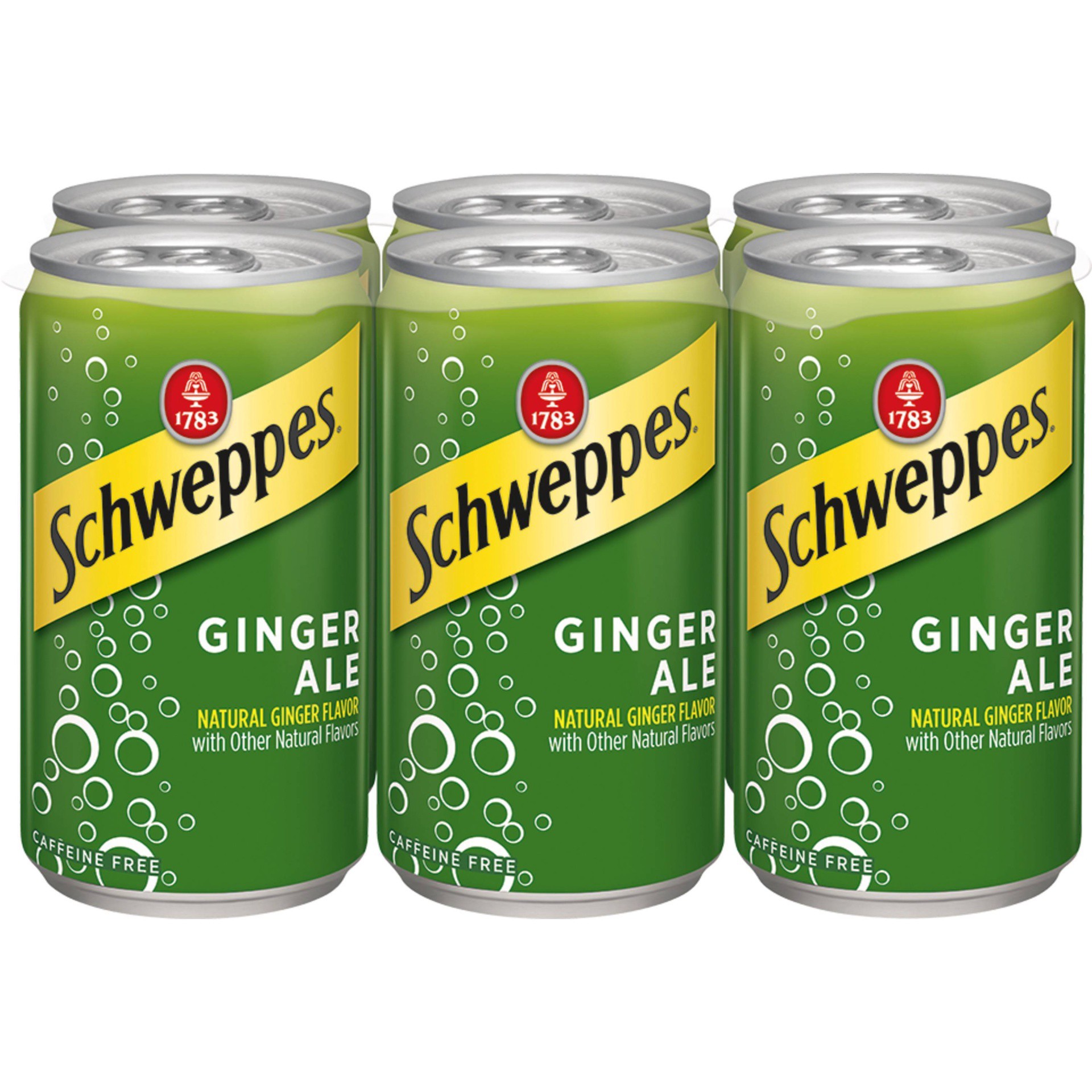 slide 1 of 7, Schweppes Ginger Ale Soda, 7.5 fl oz cans, 6 pack, 6 ct