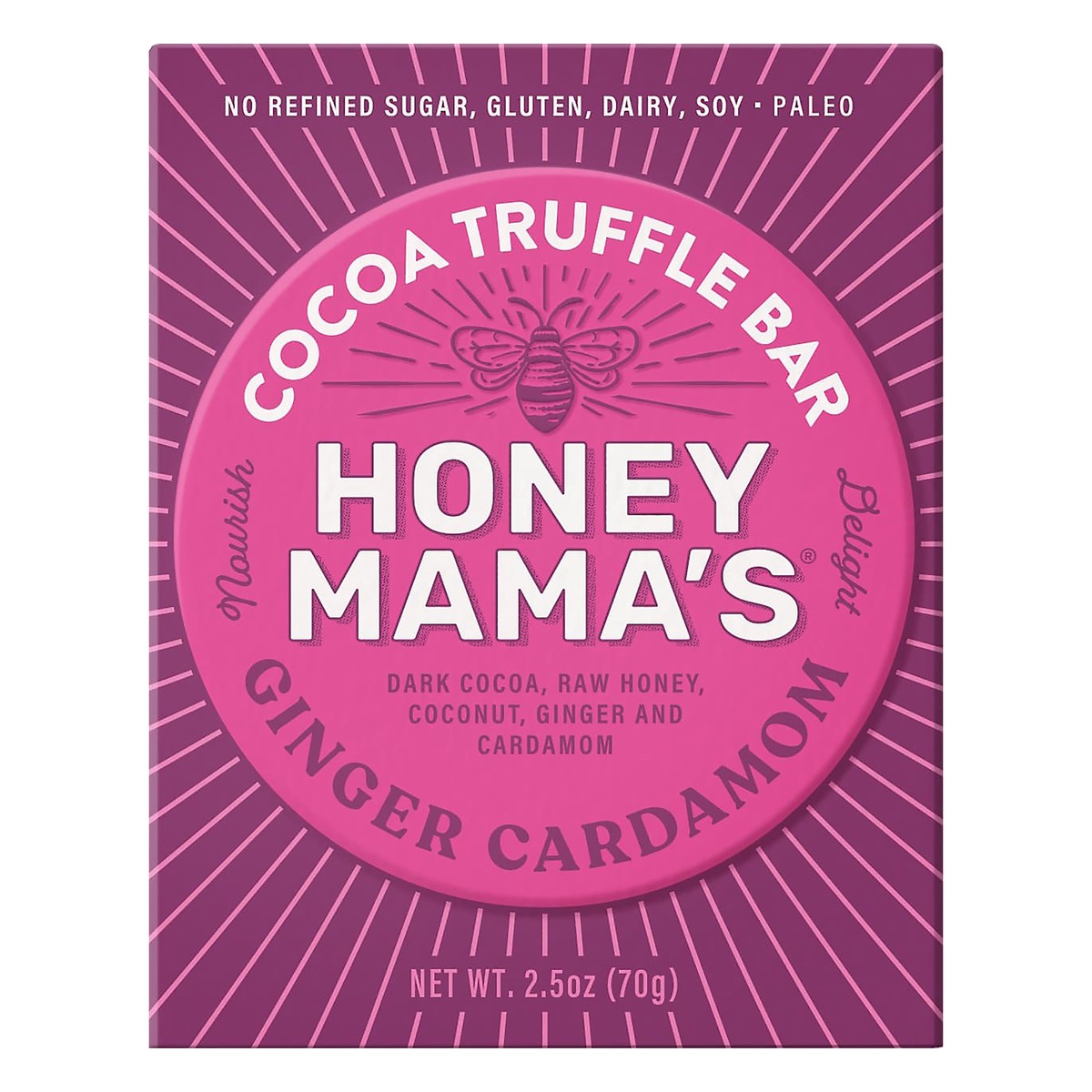 slide 2 of 6, Honey Mama's Ginger Cardamom Cocoa Truffle Bar 2.5 oz, 2.5 oz