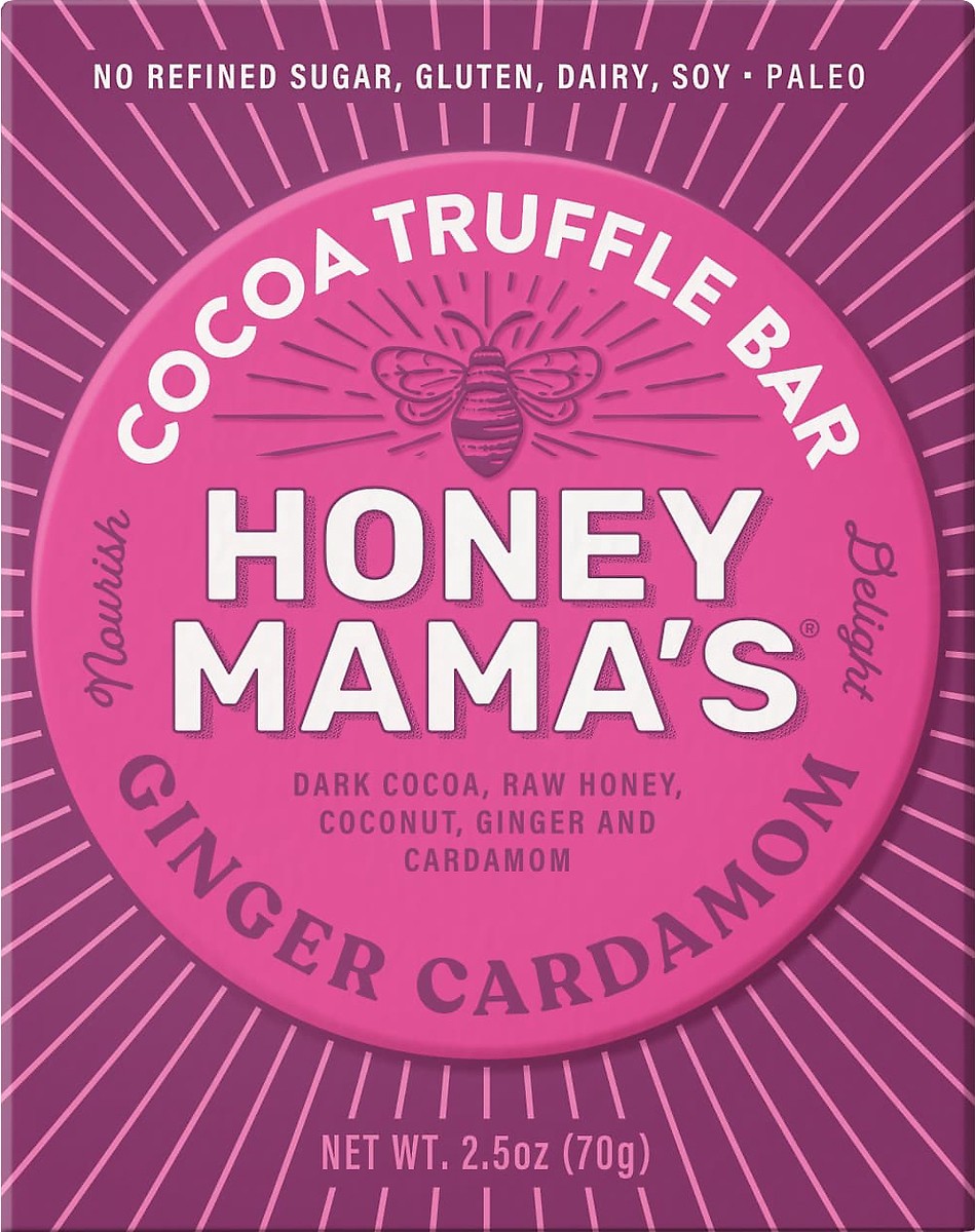 slide 3 of 6, Honey Mama's Ginger Cardamom Cocoa Truffle Bar 2.5 oz, 2.5 oz