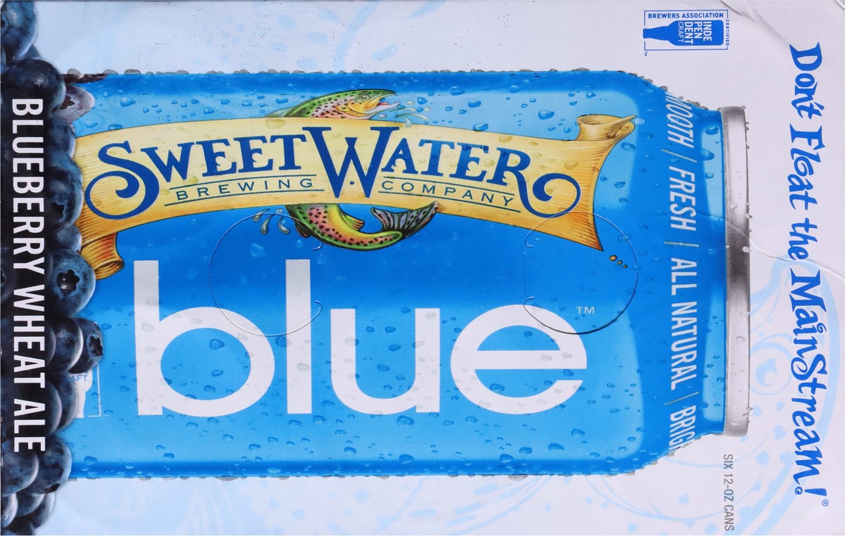 slide 5 of 9, SweetWater Brewing Company Blueberry Wheat Ale Blue Beer 6 - 12 oz Cans, 12 ct; 12 fl oz