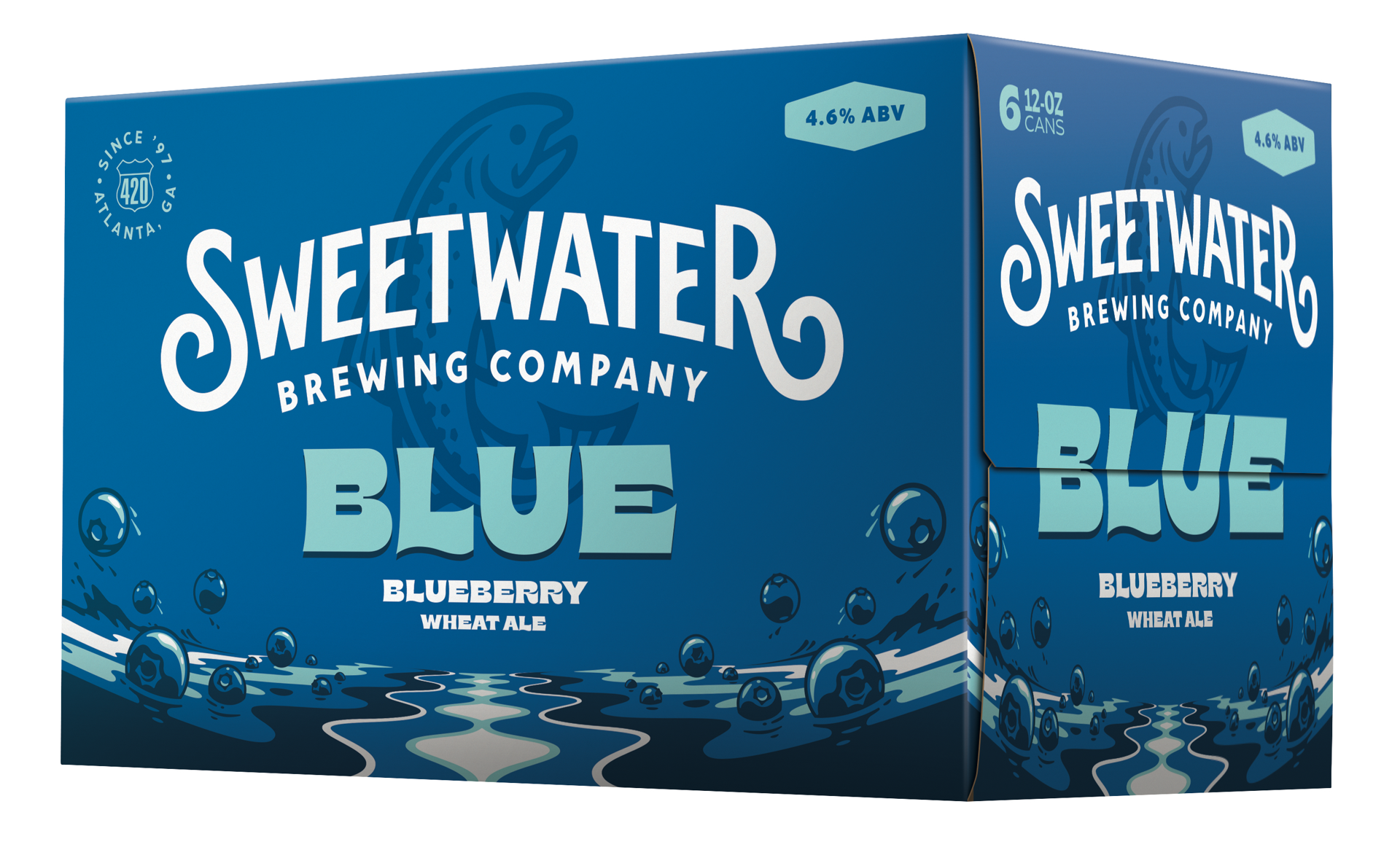 slide 1 of 9, Blue 6 Pack 12oz Cans, 12 ct; 12 fl oz