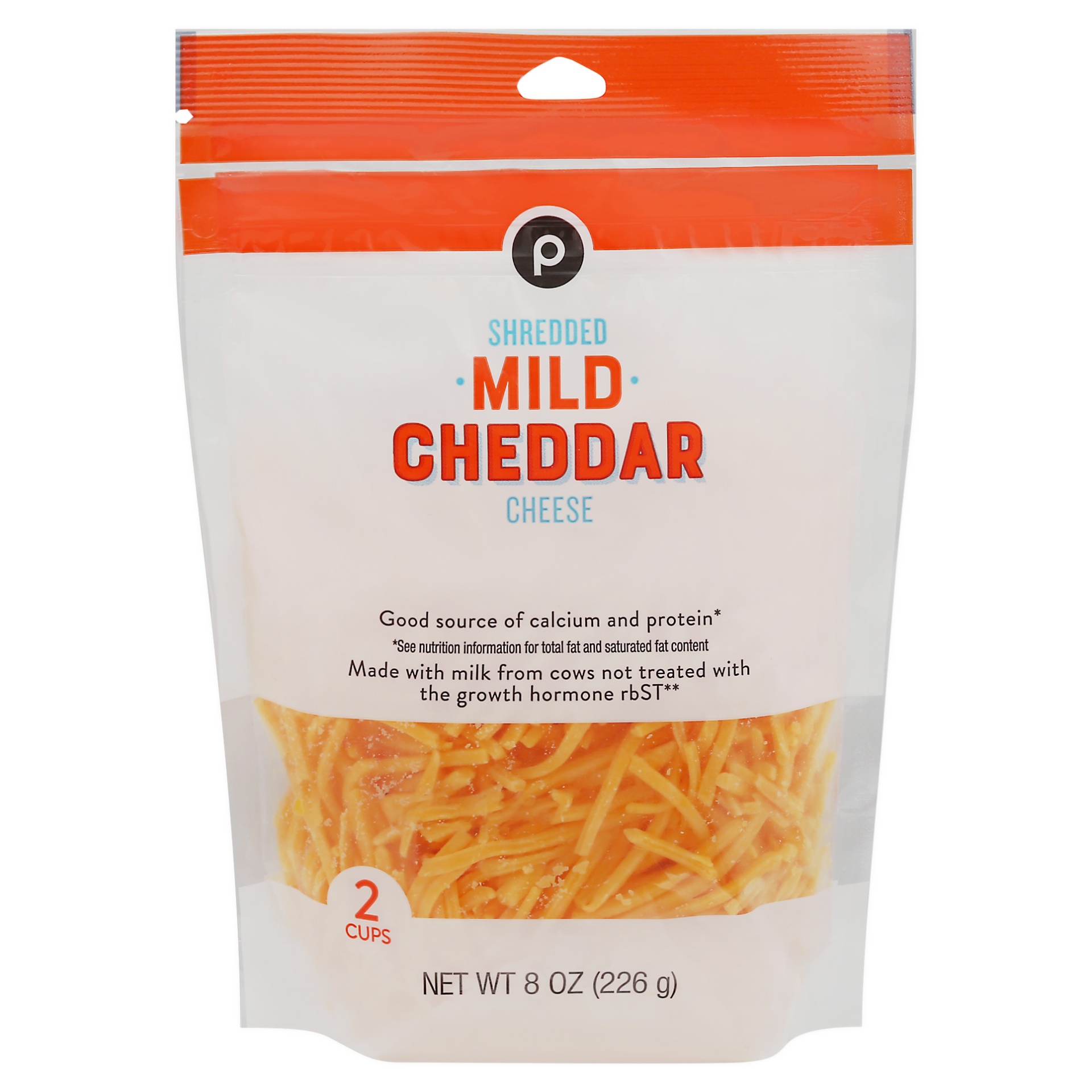 slide 1 of 1, Publix Mild Cheddar Shredded Cheese, 8 oz