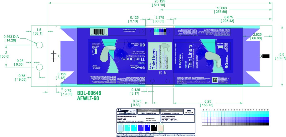 slide 20 of 20, TopCare Everyday Thin Regular Liners 60 Each, 60 ct