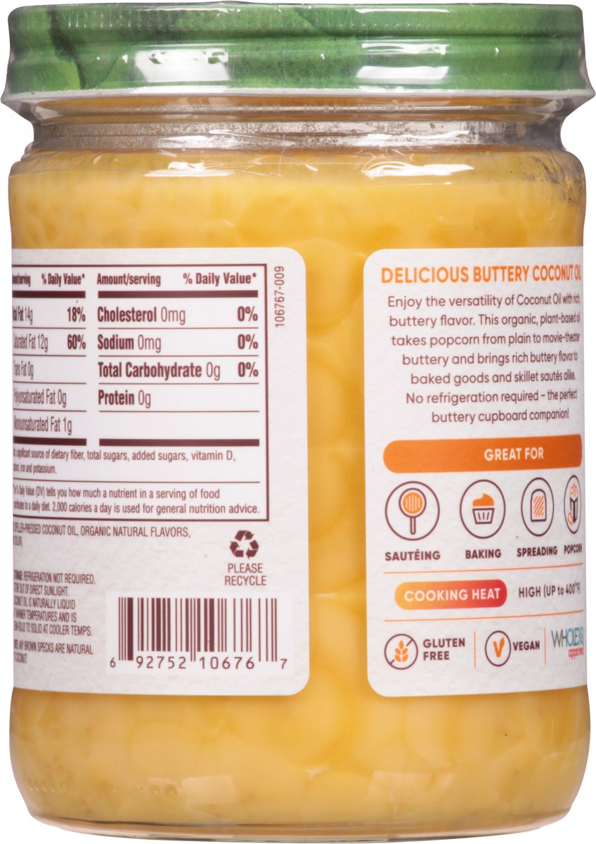 slide 3 of 9, Nutiva Organic Buttery Flavor Coconut Oil 14 fl oz, 14 fl oz