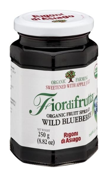 slide 1 of 1, Rigoni di Asiago Fiordifrutta Organic Fruit Spread Wild Blueberry, 8.82 oz