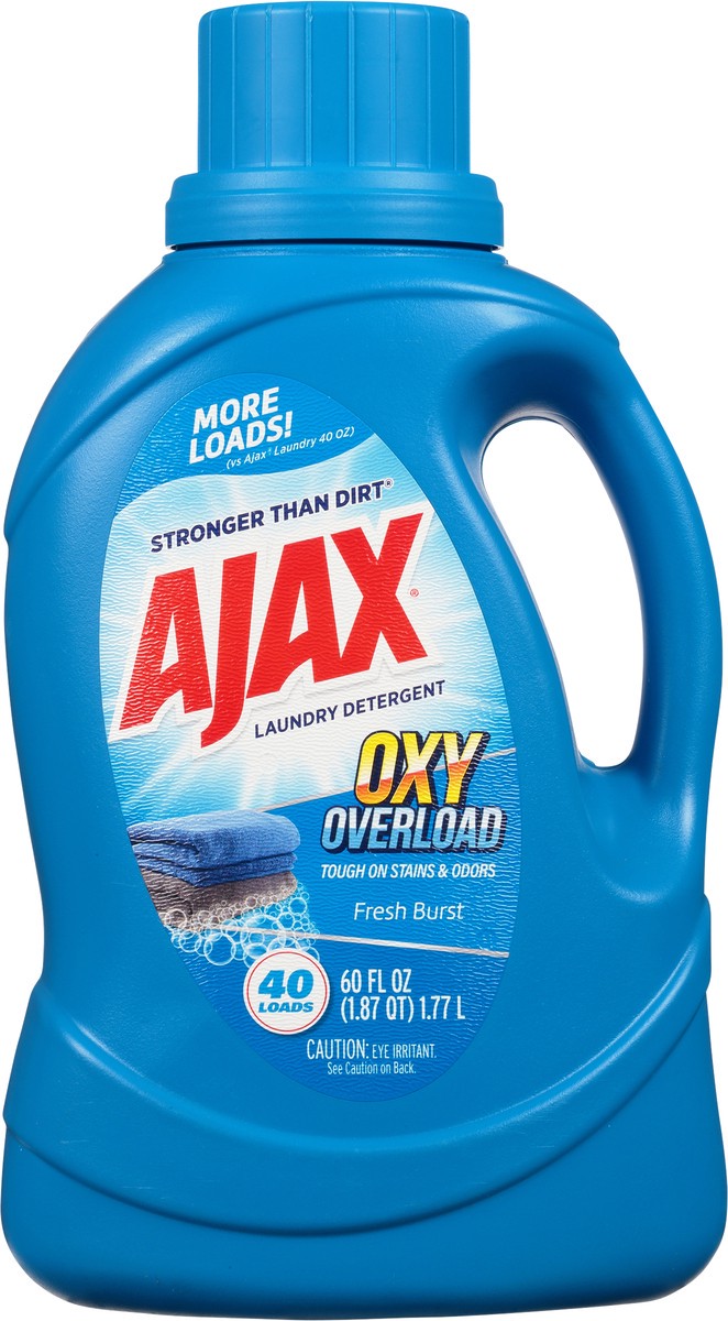 slide 6 of 9, Ajax Oxy Overload Fresh Burst Laundry Detergent 60 fl oz, 60 fl oz