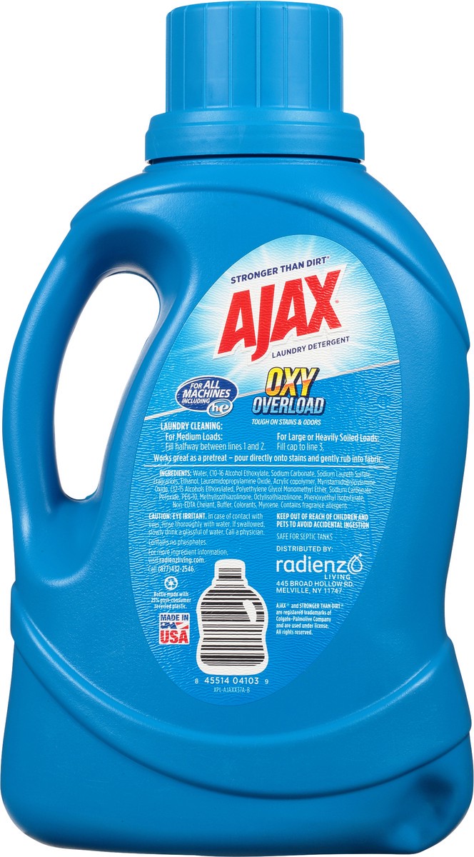 slide 9 of 9, Ajax Oxy Overload Fresh Burst Laundry Detergent 60 fl oz, 60 fl oz