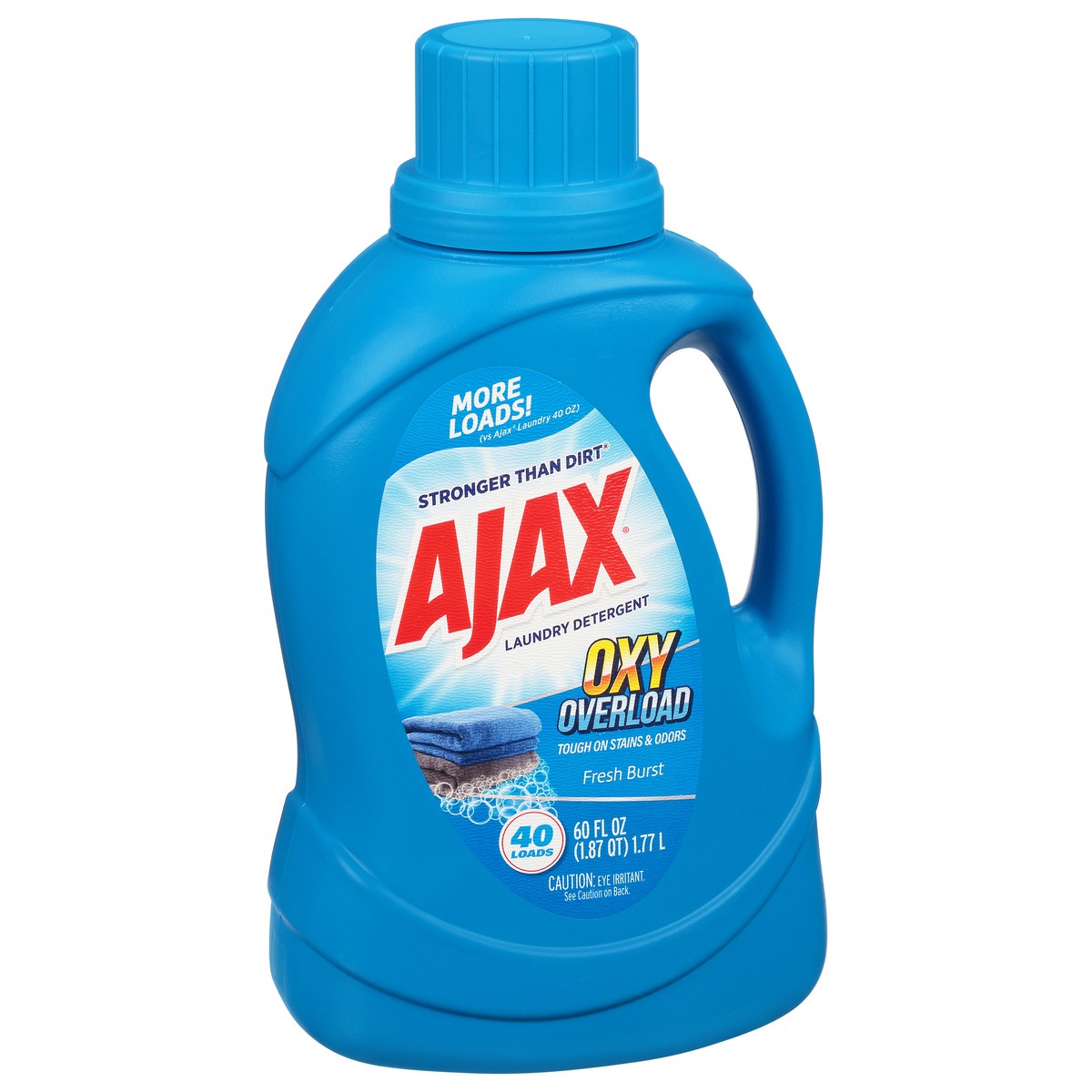 slide 3 of 9, Ajax Oxy Overload Fresh Burst Laundry Detergent 60 fl oz, 60 fl oz