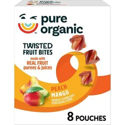 Pure Organic Twisted Fruit Bites Peach Mango - 5.6oz/8ct