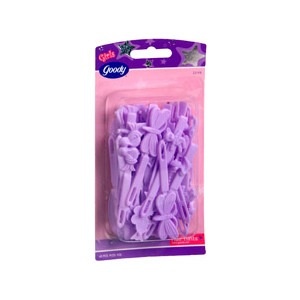 slide 1 of 1, Goody Hair Hints Barrettes Purple, 40 ct