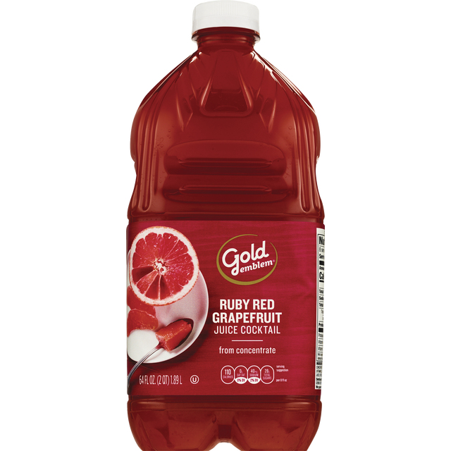 slide 1 of 1, Gold Emblem Ruby Red Grapefruit Juice Cocktail - 64 oz, 64 oz
