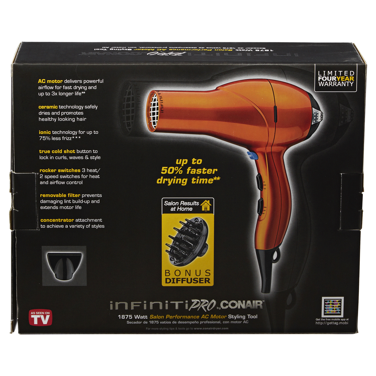 slide 37 of 56, Conair Infiniti Pro Quick Styling Salon Dryer 1 ea, 1 ct