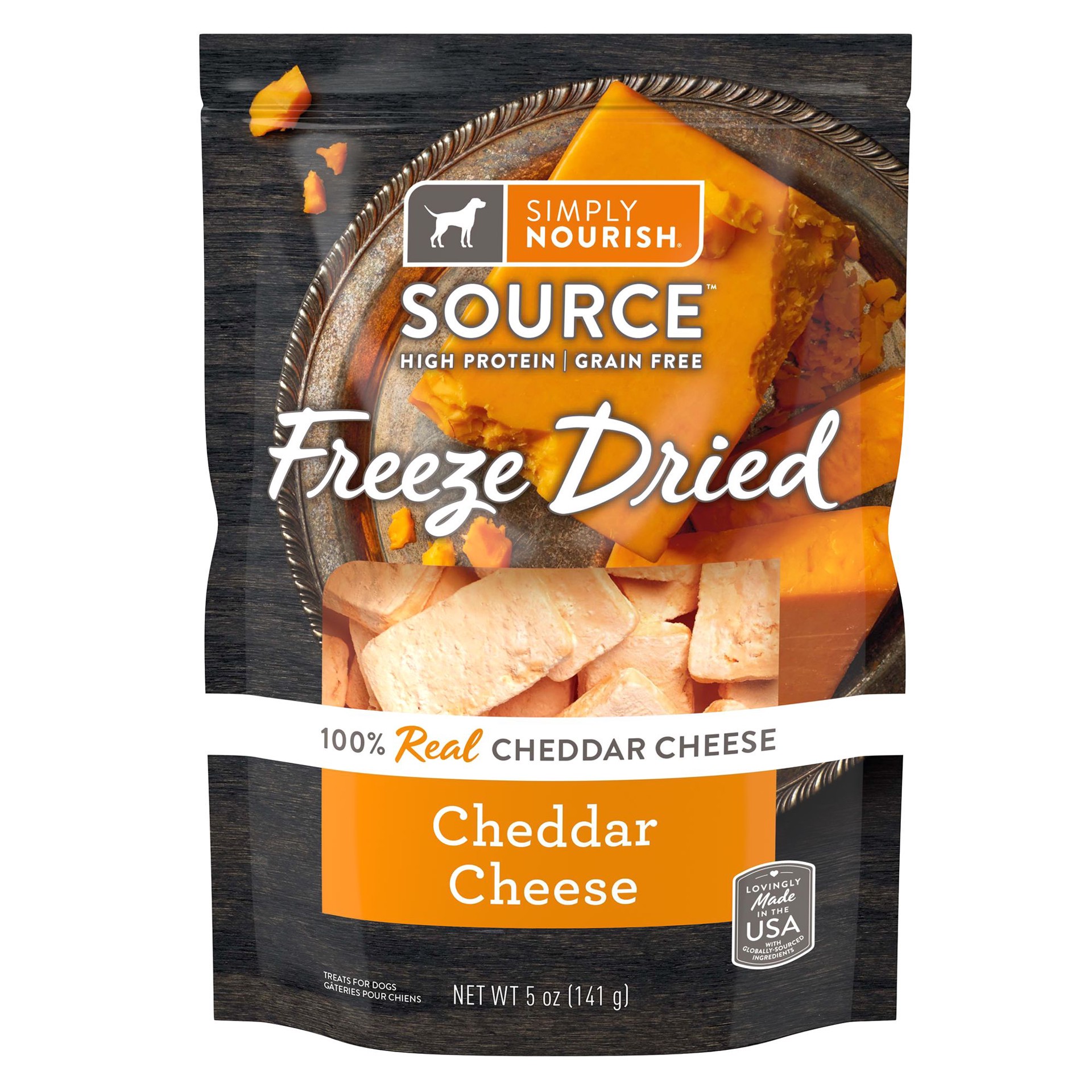 slide 1 of 1, Simply Nourish Source Dog Freeze-Dried Treat - Cheddar Cheese, 5 oz