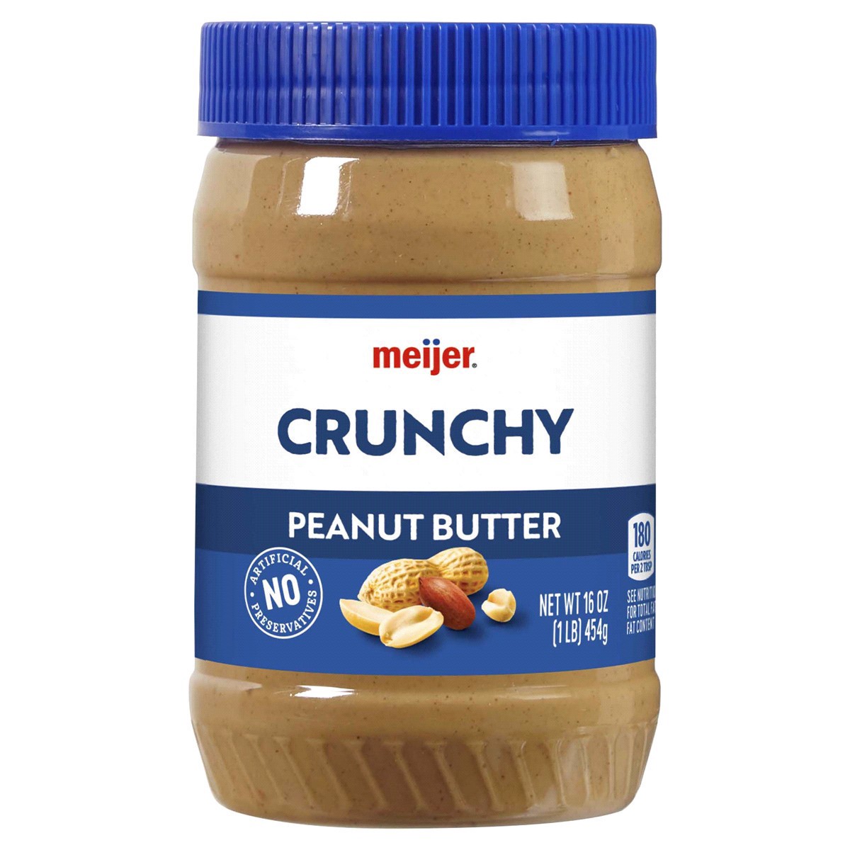 slide 1 of 17, Meijer Crunchy Peanut Butter, 16 oz