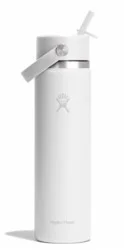 Hydro Flask 24 Oz Wide Flex Straw Cap White
